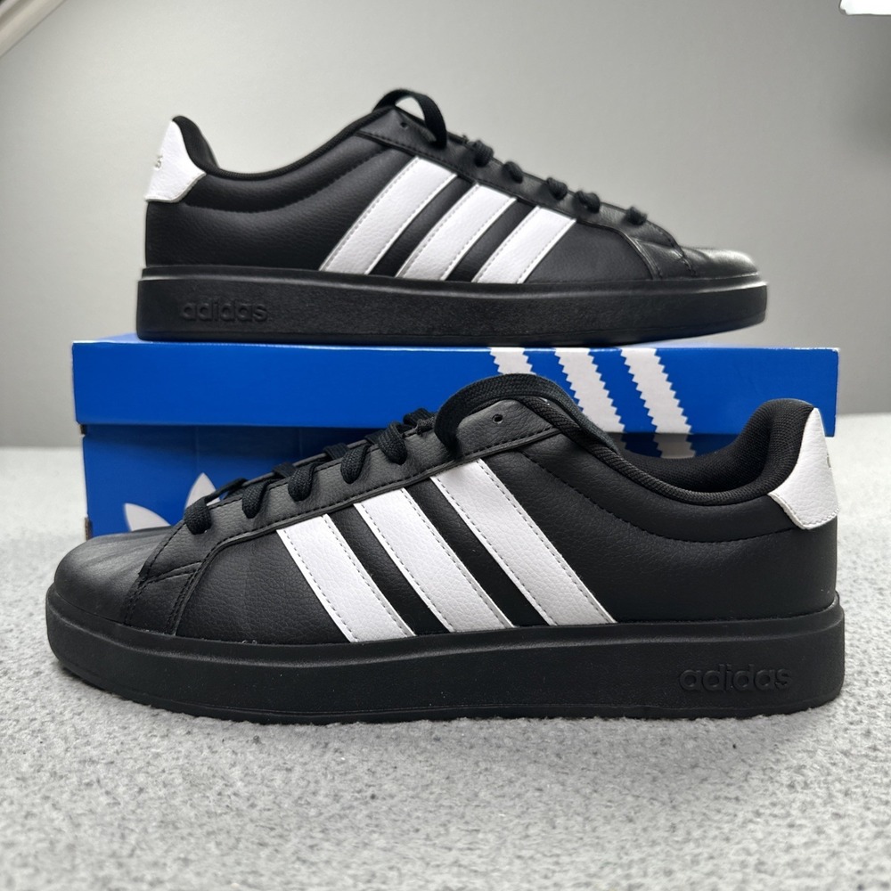 NEW Adidas Streettalk Shoes Men 10.5 Core Black Cloud White Matte Gold JP8276
